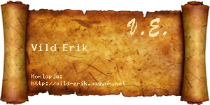 Vild Erik névjegykártya